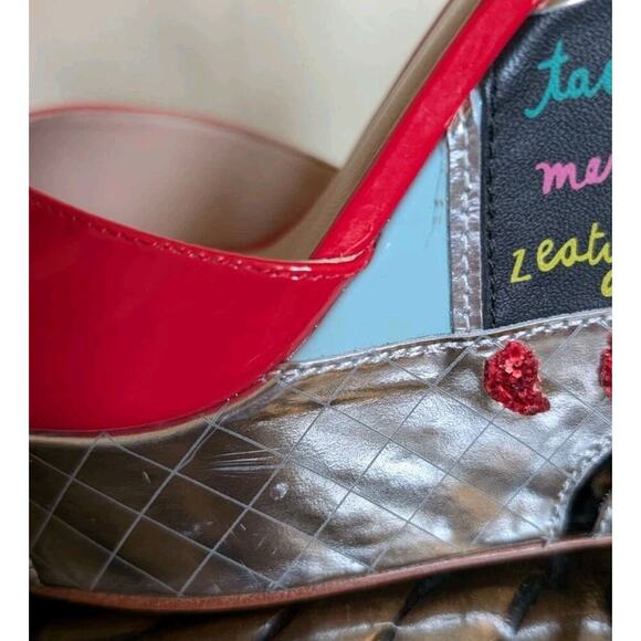 KATE SPADE TACO TRUCK DORA WEDGE ESPADRILLE PLATFORM SANDAL RED PATENT 6M - Picture 12 of 13
